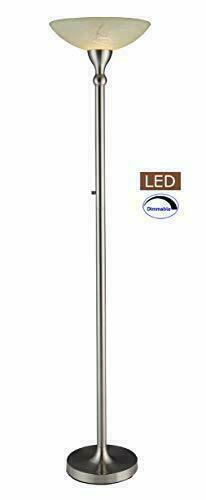 Photo 1 of 71'' LED Nick Floor Lamp w/Alabaster Glass Shade & Dimmer by ARTIVA
