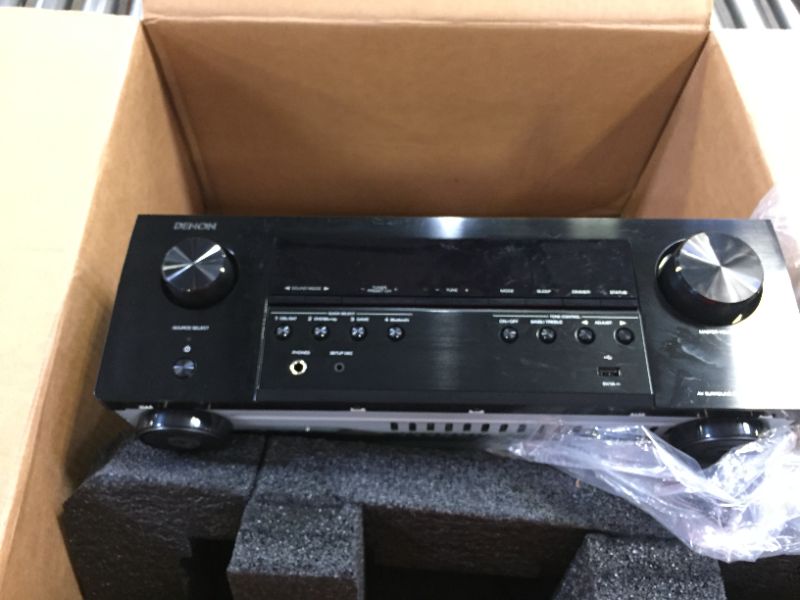 Photo 4 of turn on but doesn't work--sold for parts only--Denon - AVR-S540BT Receiver, 5.2 channel, 4K Ultra HD Audio and Video, Home Theater System, built-in Bluetooth and USB - Black

