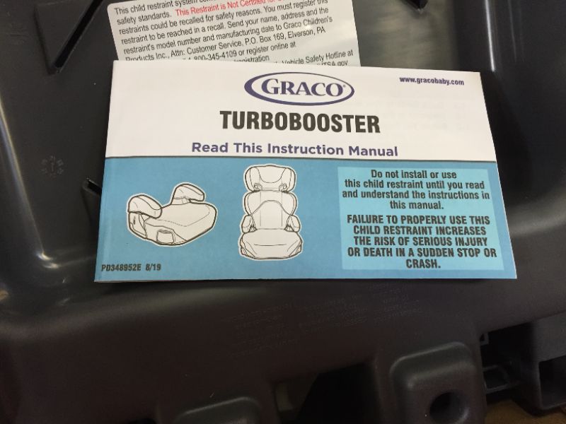 Photo 1 of Graco TurboBooster Backless Booster Car Seat, Galaxy Gray