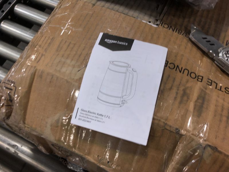 Photo 1 of Amazon Basics Electric Glass and Steel Hot Tea Water Kettle - 1.7-Liter