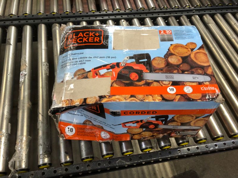 Photo 1 of BLACK & DECKER CS1518 Corded Chainsaw,15A,18 in. G0417256