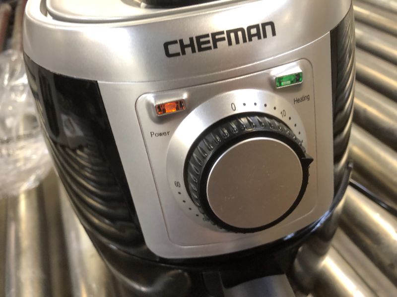 Photo 2 of Chefman TurboFry 2 Liter Air Personal Compact Healthy Fryer w/Adjustable Temperature Control, 30 Minute Timer and Dishwasher Safe Basket Black