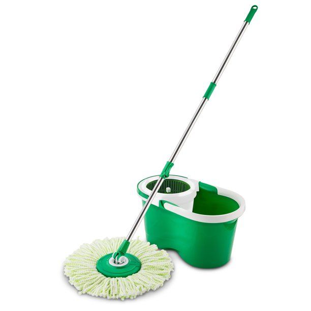 Photo 1 of Libman Mop and Bucket Spin, Green/White