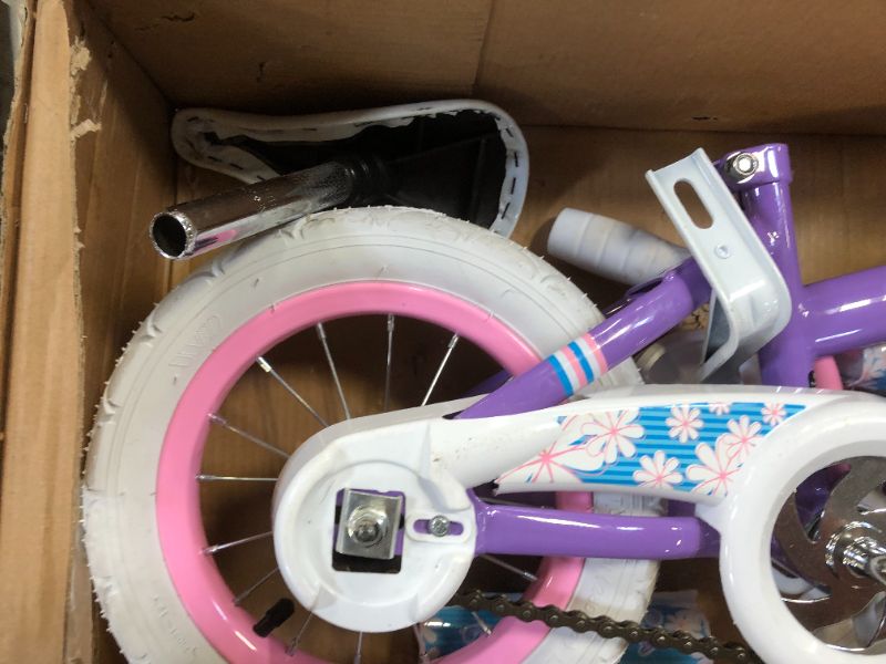 Photo 4 of 12" Magna Girls Just For Me Bike with Handlebar Pad and Adjustable Training Wheels
