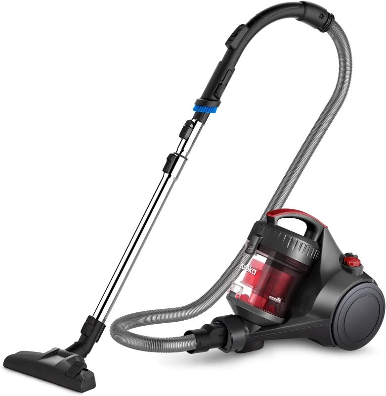 Photo 1 of Eureka Whirlwind Bagless Canister Vacuum Cleaner, Lightweight Vac for Carpets and Hard Floors, Red
