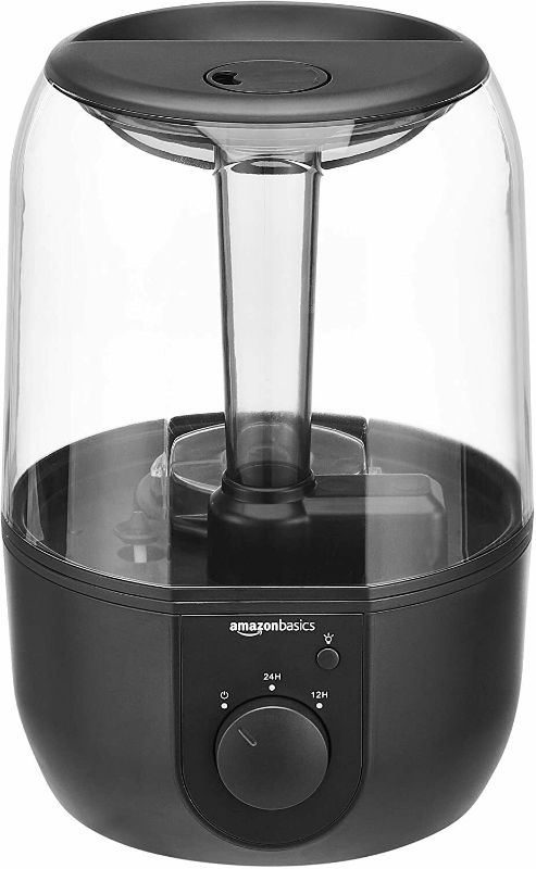Photo 1 of AmazonBasics Humidifier with Night Light and Aroma Diffuser - 4-Liter, Black
