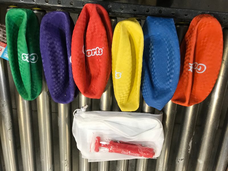 Photo 1 of 5 pack of GoSports Playground Ball (Set of 6) with Carry Bag and Pump, 8.5", 30 balls total