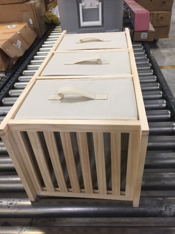 Photo 1 of 3 TIER WOODEN STORAGE ORGANIZER 