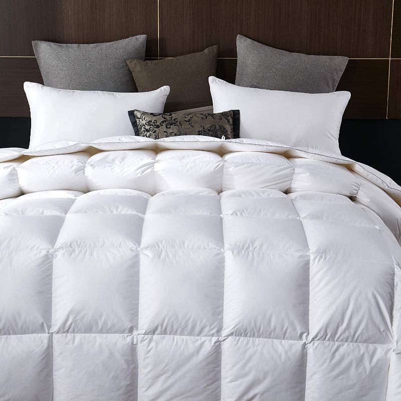 Photo 1 of Drtoor Goose Down Comforter Queen Silver, White Winter Feather Duvet Insert,