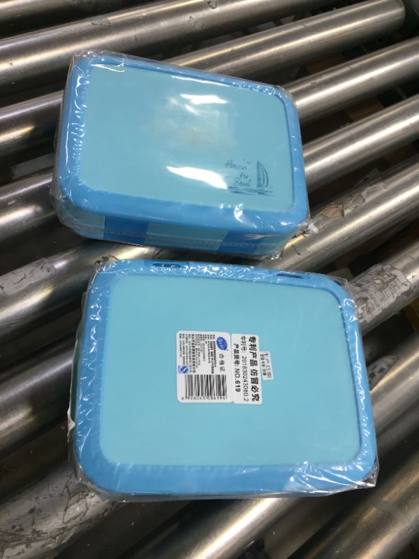Photo 1 of 2pack Comfook Lunch Box for Kids, Childrens Bento Box, BPA-Free, Lunch Container with Spoon 4 Compartment Leak Proof