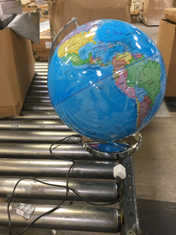 Photo 2 of KingSo 13'' World Globe Earth Rotating with LED Light for Students Kids Teachers Geography
