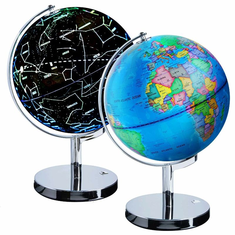 Photo 1 of KingSo 13'' World Globe Earth Rotating with LED Light for Students Kids Teachers Geography

