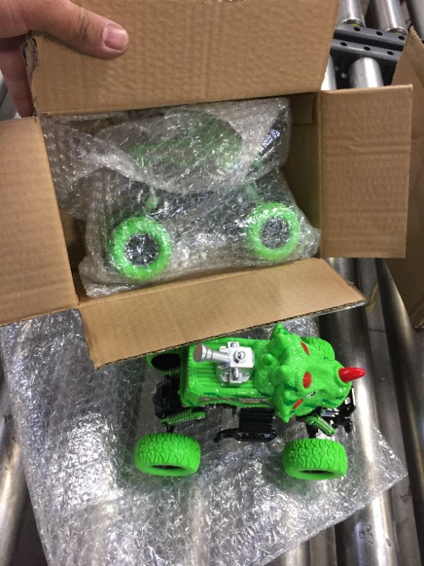 Photo 2 of 2pack Friction Dinosaur toys Dino children small monster Truck toy cars wholesale
