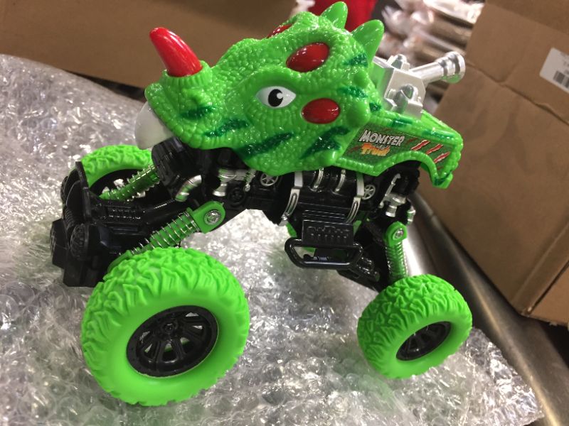 Photo 1 of 2pack Friction Dinosaur toys Dino children small monster Truck toy cars wholesale
