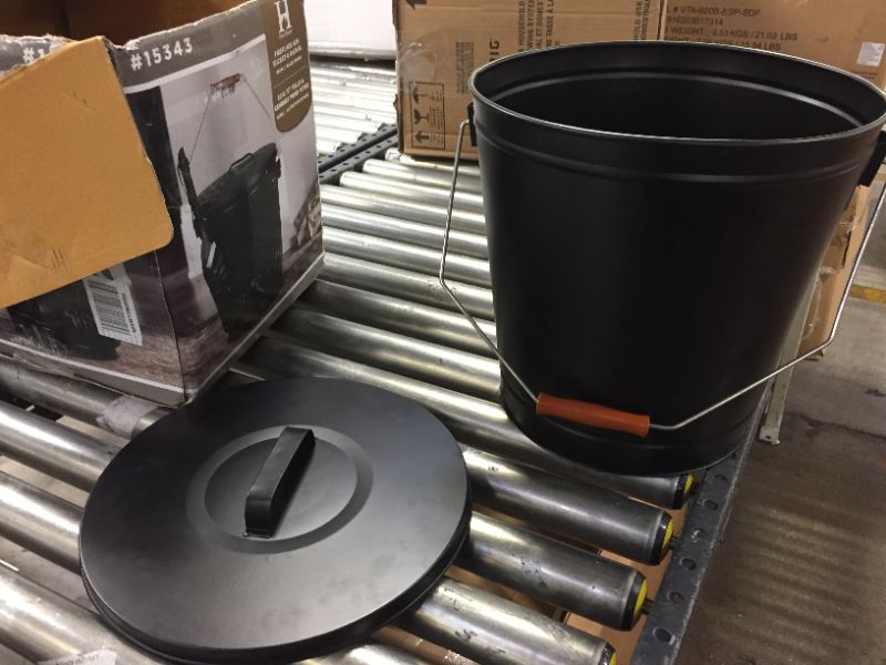 Photo 1 of Panacea 15343 Ash Bucket with Shovel, Black
