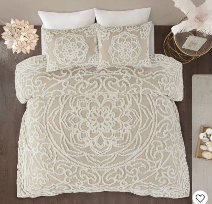 Photo 1 of Cecily Cotton Chenille Medallion Comforter Set
KING/CAL KING