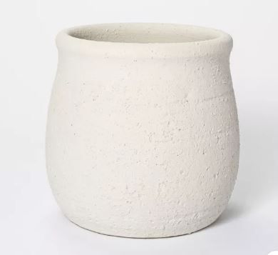 Photo 1 of 9" x 9.5" Rustic Weathered Planter White - Threshold™ designed with Studio McGee
