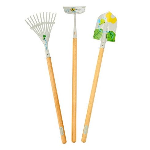 Photo 1 of Little Tikes Growing Garden Large Tool Set with Lightweight & Durable Metal Shovel, Rake, Garden Hoe for Kids'
