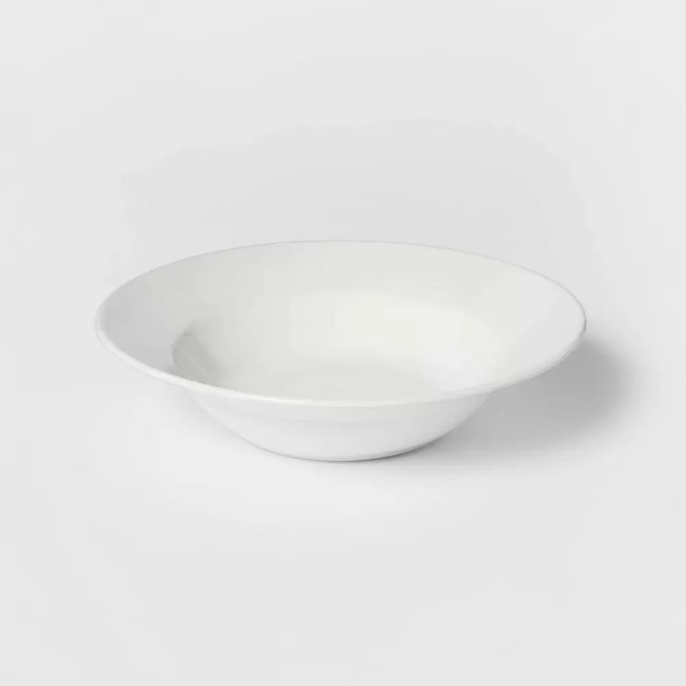 Photo 1 of 40oz Porcelain Rimmed Serving Bowl White - Threshold	