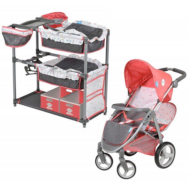 Photo 1 of Hauck Twin Doll Play Set with Stroller and Changing Table
