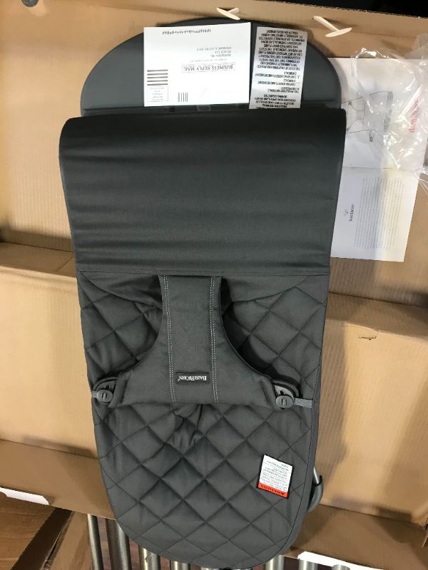 Photo 1 of BABYBJÖRN Bouncer Bliss, Quilted Cotton, Anthracite (Slate Grey)