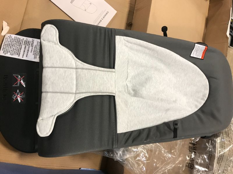 Photo 1 of Babybjorn Balance Soft Cotton Jersey Bouncer - Dark Grey/Light Grey