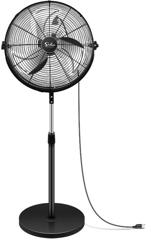 Photo 1 of Simple Deluxe 18 Inch Pedestal Standing Fan, High Velocity, Heavy Duty Metal For Industrial, Commercial, Residential, Greenhouse Use, Black
