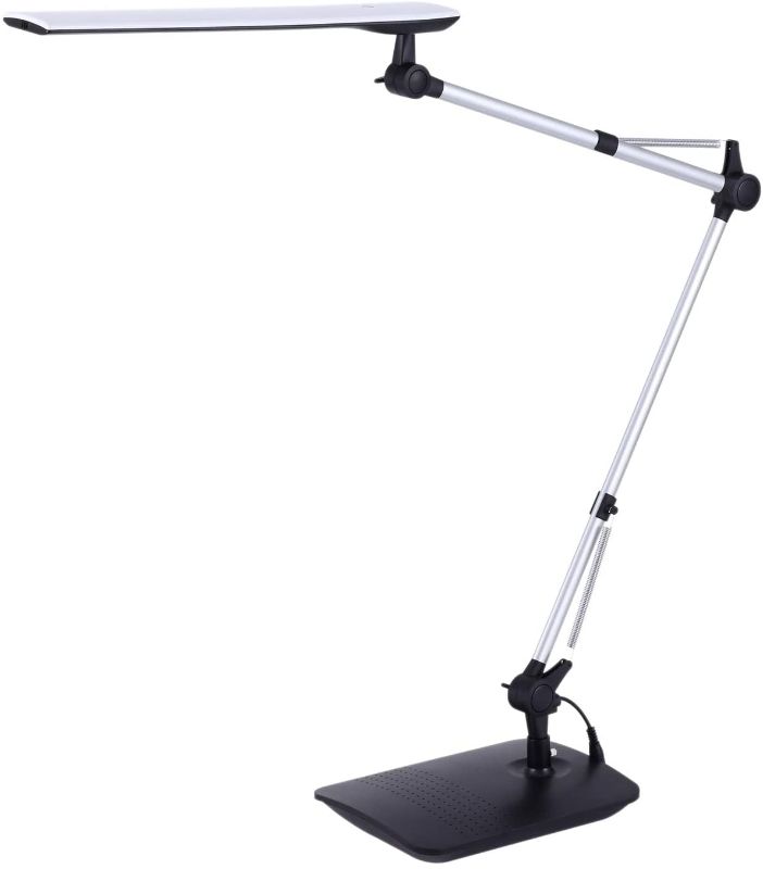 Photo 1 of PureOptics LED Dual Swing Arm Desk Lamp, Touch On/Off, Multi-Level Dimming, Black (VLED1509)
