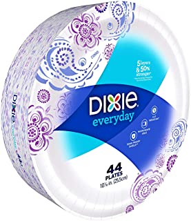 Photo 1 of Dixie everyday disposalble paper plates 10 1/16 5 pack (major damages to box)