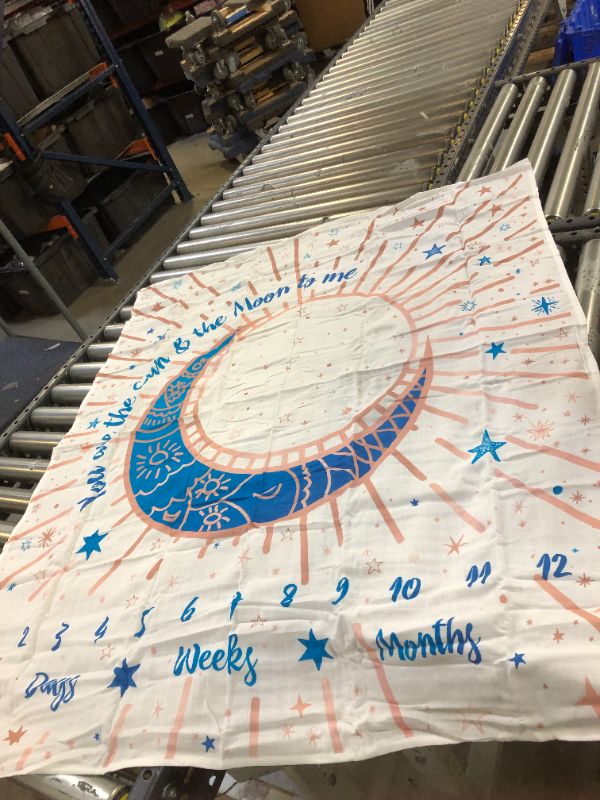 Photo 1 of ADO & ME MUSLIN SWADDLE BABY MILESTONE BLANKET 40" x 48"
