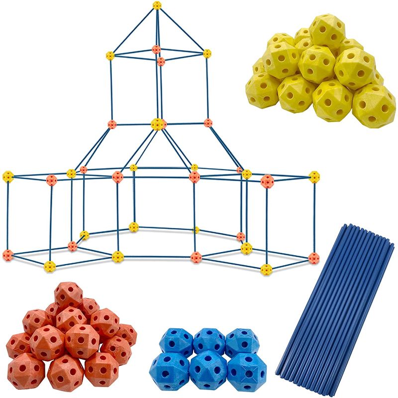 Photo 1 of Fort Building Kit for Kids 130pcs Indoor & Outdoor Creative Fort Toy for Boys & Girls Construction Fort Builders STEM Toys DIY