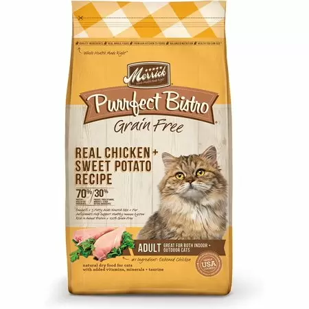 Photo 1 of (EXP 11/2022)  Merrick Purrfect Bistro Grain-Free with Real Chicken + Sweet Potato Dry Cat Food