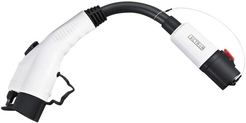 Photo 1 of Lectron - Tesla to J1772 Adapter, Max 40A & 250V, Compatible with Tesla High Powered Connector, Destination Charger, and Mobile Connector (White)
