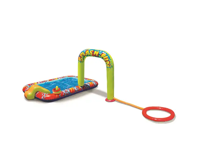 Photo 1 of Banzai Splash Fun Kids Inflatable Tug Of War Sprinkler Ring and Water Slide Park
