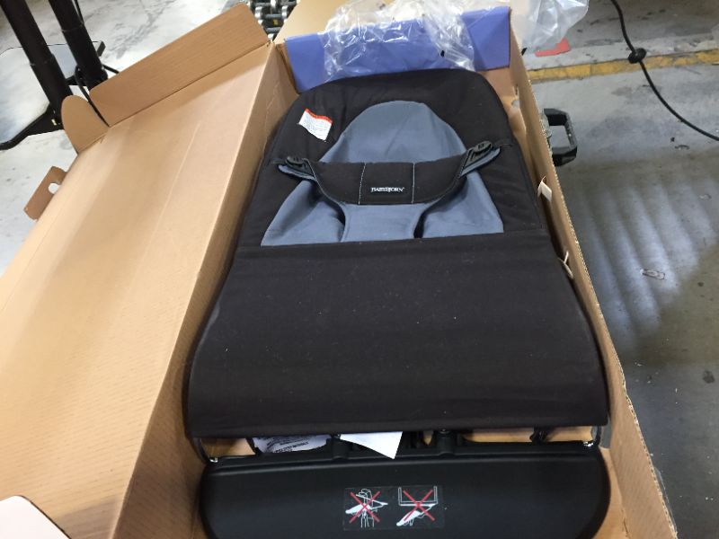 Photo 1 of Babybjorn Balance Bouncer Soft Cotton - Black/Dark Gray