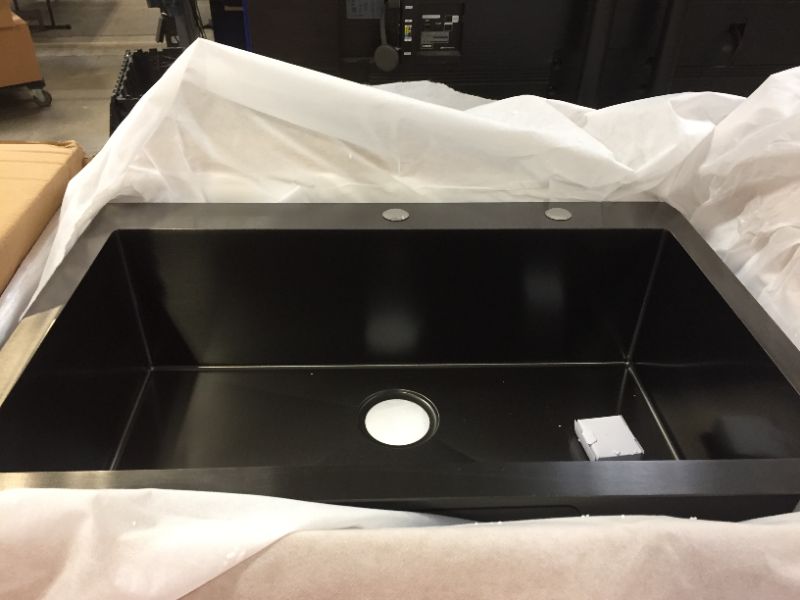 Photo 2 of 33 Inch Black Topmount Kitchen Sink  ---SINK ONLY 