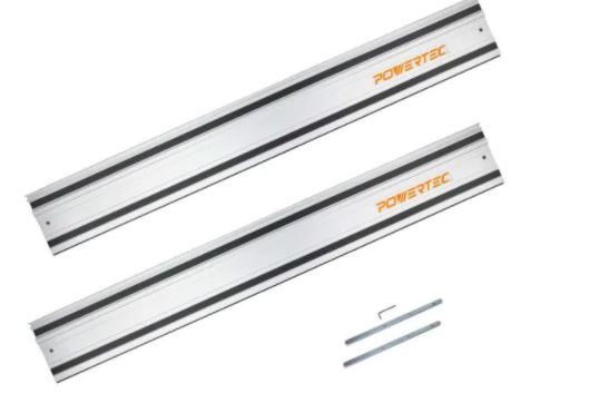 Photo 1 of 55 in. Track Saw Guide Rail with Connector for Makita or Festool Track Saw (2-Pack)
