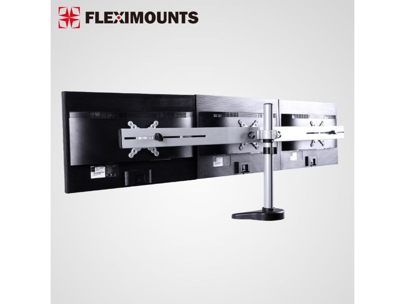 Photo 1 of FLEXIMOUNTS M15 Triple LCD Monitor Stand Desk Mount for 10''-27'' Samsung/Dell/Asus/Acer/HP/AOC LCD Computer Monitor (Triple Monitor Stand)
