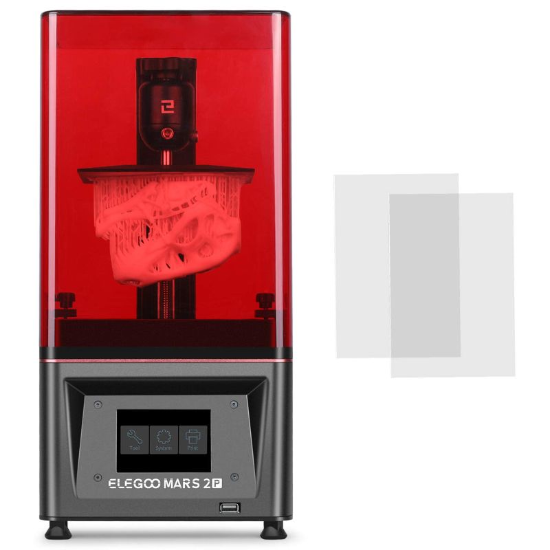 Photo 1 of ELEGOO Resin 3D Printer Mars 2 Pro Mono MSLA 3D Printer UV Photocuring LCD Resin 3D Printer with 6.08 inch 2K Monochrome LCD, Printing Size 129x80x160mm/5.1x3.1x6.3inch.
