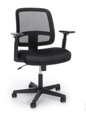 Photo 1 of Essentials Collection Mesh Back Chair with Adjustable Arms Black - OFM
