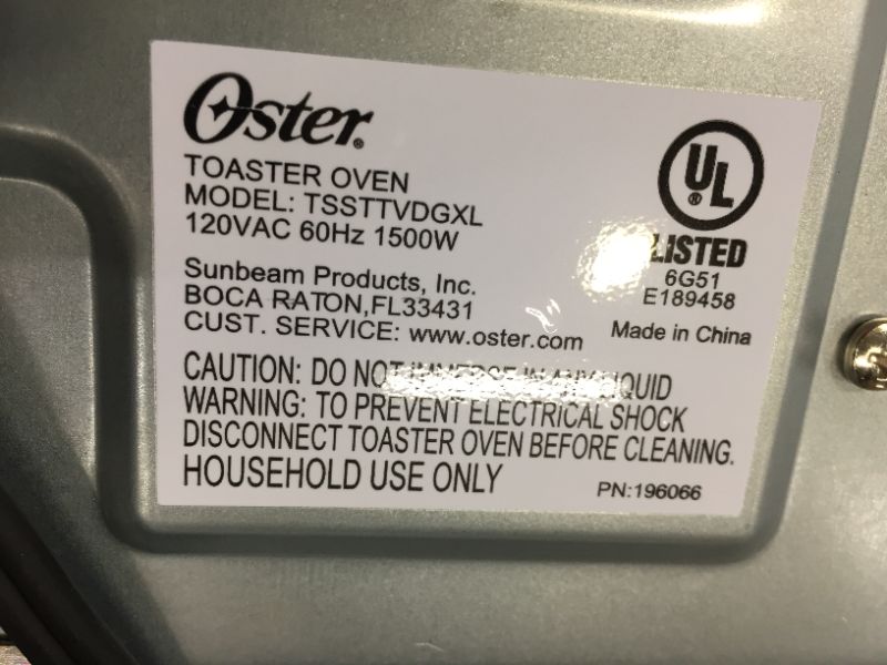 Photo 6 of Oster Extra Large Digital Countertop Oven TSSTTVDGXL
