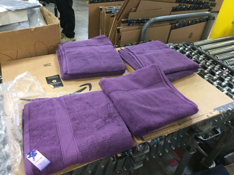 Photo 1 of 4 utopia towel purple 