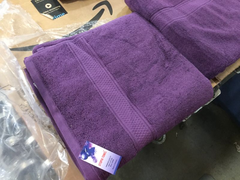 Photo 2 of 4 utopia towel purple 