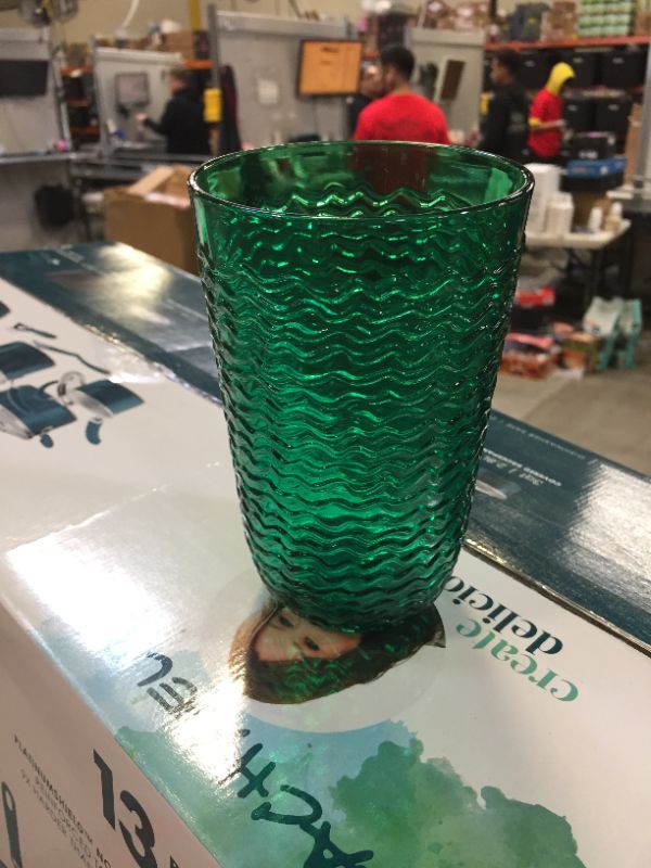 Photo 1 of 4 19oz Plastic Wave Texture Tall Tumbler Green - Opalhouse
