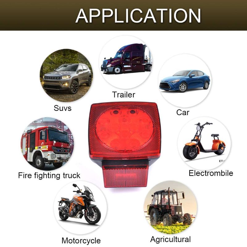 Photo 1 of 2PACK 12V Trailer Light Kit DOT Certified Utility Trailer Lights for Boat RV Car Easy Assembly with Wire Harness Wafer LED Waterproof Durable All-in-one Tail Light Kit for Under 80 Inch