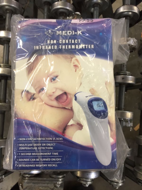 Photo 2 of 2PCK Medi-K Infrared Clinical Forehead Thermometer 3rd Generation Immediate Read Sensor Digital Fever Measurement Professional No Touch Readings for All Ages Liquid & Room Measure
