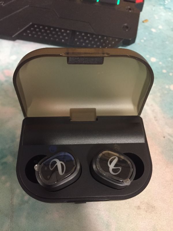 Photo 2 of 2PACK Bluetooth 5.0+EDR Earbuds, Wireless Headphones with Noise Cancelling Mic, TWS in-Ear Earphones with Charging Case, Fit Ears Graphene Drivers Headset, Compatible with Most of Bluetooth Devices