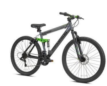 Photo 1 of Genesis 26" V2100 Men's Dual Suspension Mountain Bike, Slate Gray
-- damaged rim and missing hardware --- 