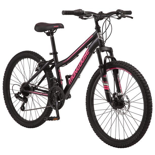 Photo 1 of Mongoose Excursion mountain bike, 24-inch wheel, 21 speeds, black/pink