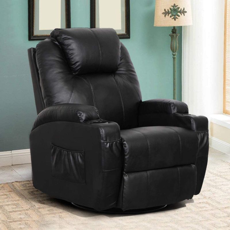 Photo 1 of BOX 2 OF 2 - PARTS ONLY
Esright Massage Recliner Chair Heated Composite Materials Ergonomic Lounge 360 Degree Swivel, 1 Chair, Black

